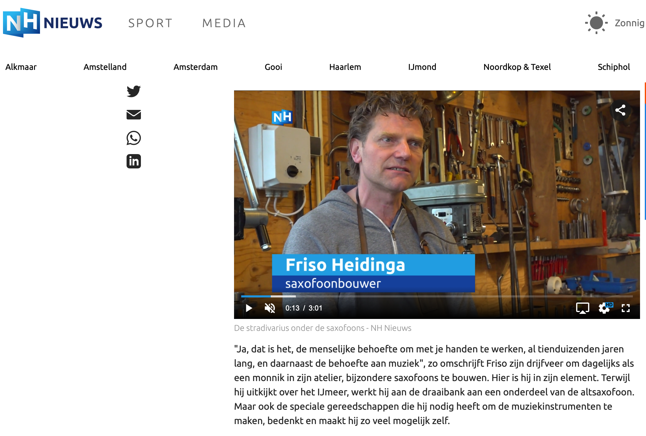 Friso Heidinga TV Noord Holland